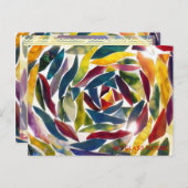 Carte image en verre d'art fin moderne (Devant / Derrière)