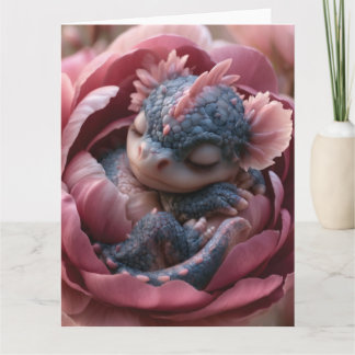 Carte Image Fantastique Envoûtante d'un Tout Petit Drago