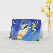 CARTE IMAGE ICONIQUE DE PETER PAN (Fleur jaune)
