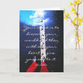 Carte Image inspirée avec la citation de Bouddha (Fleur jaune)