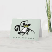 Carte Image mignonne AYE-AYE - Animaux sauvages - Vert (Devant)