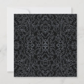 Carte Image Miroir Abstraite Chaînée Grise Sur Fond Noir (Devant)