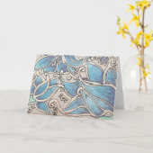 Carte Image peinte à la main pour toute occasion (Fleur jaune)