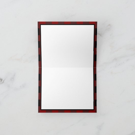 Carte Image personnalisée Russe Buffalo Plaid Motif (Intérieur)