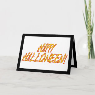 Carte Image textuelle Scratchy Jaune & Rouge Halloween