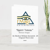 Carte Images Abstraites :  Totem d'Esprit (Dos)