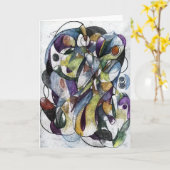 Carte Images Abstraites :  Totem d'Esprit (Fleur jaune)