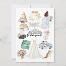 Images de mariage à l'aquarelle et au diadème Cade
