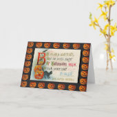 Carte Images d'Halloween vintages (Fleur jaune)