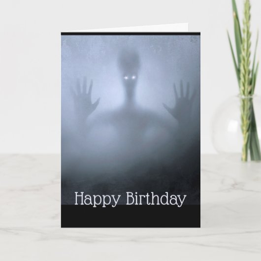 Carte Imaginaire Alien Fog Anniversaire effrayant Fantôm (Devant)