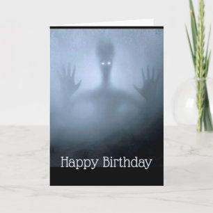 Carte Imaginaire Alien Fog Anniversaire effrayant Fantôm