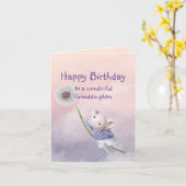 Carte Imaginaire Anniversaire Petite-fille Souris Dandel (Fleur jaune)