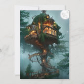 Carte Imaginaire Arbre Maison Art numérique plat (Devant)