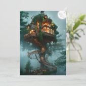 Carte Imaginaire Arbre Maison Art numérique plat (Debout devant)