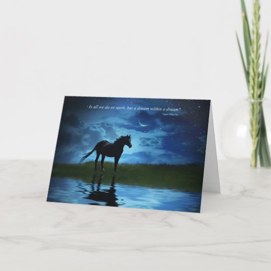 Carte Imaginaire Cheval Edgar Allan Poe Blank (Devant)