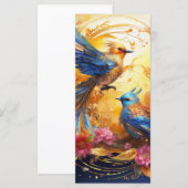 Carte Imaginaire coloré Oiseau Art (Devant / Derrière)