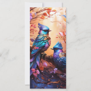 Carte Imaginaire coloré Oiseau Art