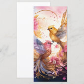 Carte Imaginaire coloré Oiseau Art (Devant / Derrière)