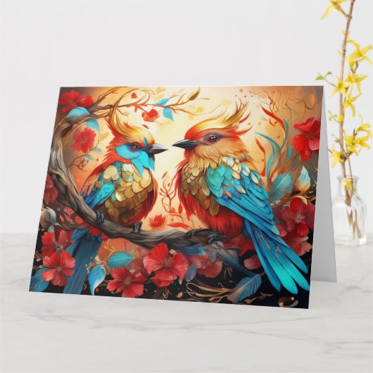 Carte Imaginaire colorée (Fleur jaune)