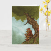 Carte imaginaire d'arbre heureux (Fleur jaune)