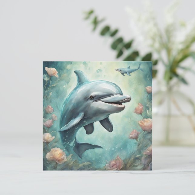 Carte Imaginaire dauphin 8 (Debout devant)