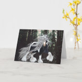 Carte Imaginaire de Cheval Tzigane dans la forêt (Fleur jaune)