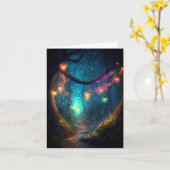 Carte Imaginaire de forêt enchantée fée magique Pixie Po (Fleur jaune)