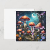 Carte Imaginaire Dream World Fairy and Mushrooms (Devant / Derrière)