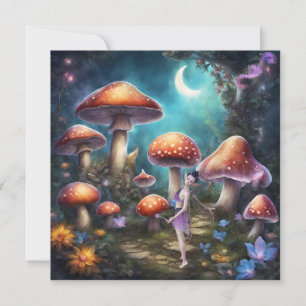 Carte Imaginaire Dream World Fairy and Mushrooms
