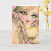 Carte Imaginaire Fairy tea party (Fleur jaune)