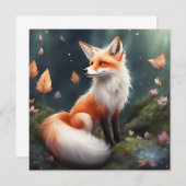 Carte Imaginaire Fox Nature Art (Devant / Derrière)