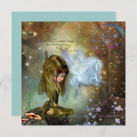 Carte Imaginaire Pixie Pegasus Fairy (Devant / Derrière)