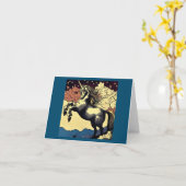 Carte Imaginaire Unicorne - Bois coupé 4 (Fleur jaune)