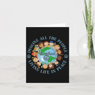 Carte Imaginez tous les gens qui vivent la vie Jour des