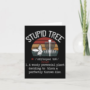 Carte Imbécile Arbre Disque Golf Drôle Cadeau Frisbee Vi