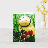 Carte Imbrication de poule (Fleur jaune)