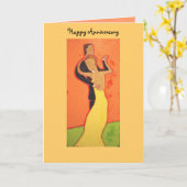 Carte IMG_1155, Happy Anniversary dance card (Fleur jaune)