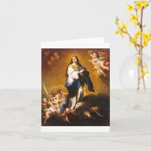 Carte Immaculée conception (Fleur jaune)