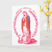 Carte Immaculée Conception 8 déc Vierge Marie Catholique (Fleur jaune)