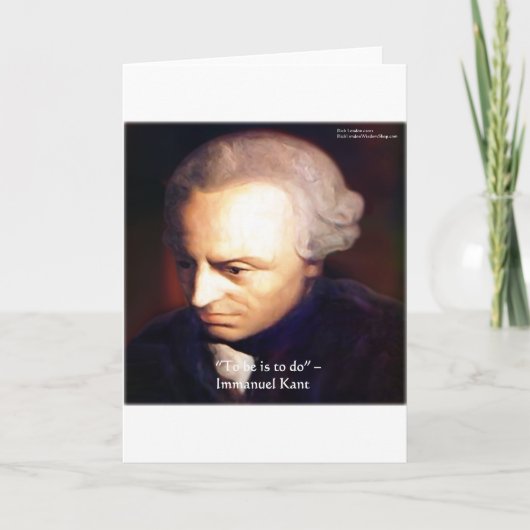 Carte Immanuel Kant "À faire" Citations de sagesse Cadea (Devant)
