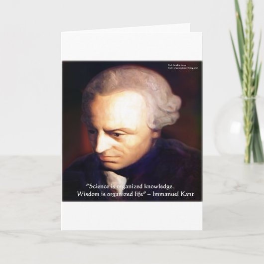 Carte Immanuel Kant Citation Science Vs Connaissance Cad (Devant)