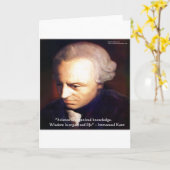 Carte Immanuel Kant Citation Science Vs Connaissance Cad (Fleur jaune)