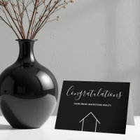 Immobilier Félicitations Black Modern Custom