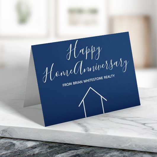 Carte Immobilier Happy Home Anniversaire Blue Marketing