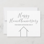 Carte Immobilier Happy Home Anniversaire Chic Grey (Devant)
