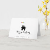 Carte Immobilier Joyeux anniversaire de Realtor (Fleur jaune)