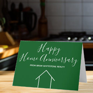 Carte Immobilier Joyeux Anniversaire Maison Personnalisé