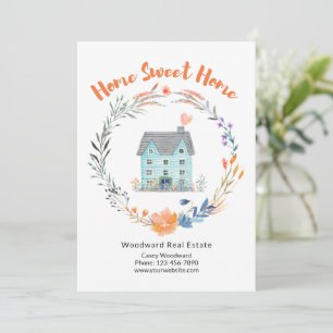 Carte Immobilier Maison Sweet Home Marketing coloré
