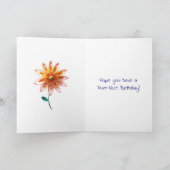 Carte Impasto Cat, Flowers & Butterfly Birthday (Intérieur)