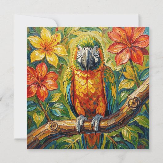 Carte Impastos Colorful Parrot (Devant)